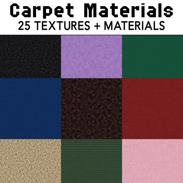 25 Carpet Textures + Materials 💗 商用利用可 💗 Pixel Place 💗