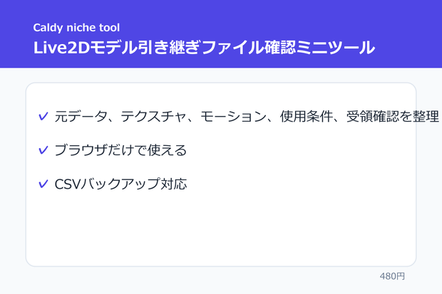 Live2Dモデル引き継ぎファイル確認ミニツール