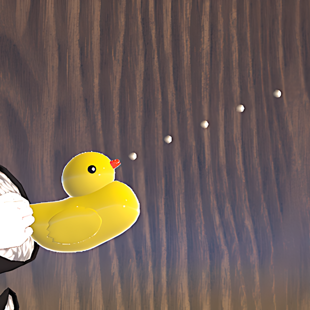 【VRChat想定】【無料】水のでるアヒルのおもちゃ