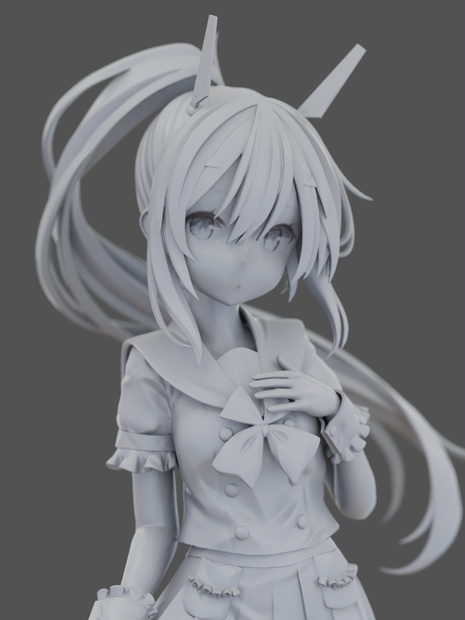 アズールレーン 綾波（壱式給仕海軍制服） STLデータ