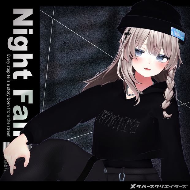 女性アバター向け衣装『NightFall』 - By 睦月ねろ / CP37