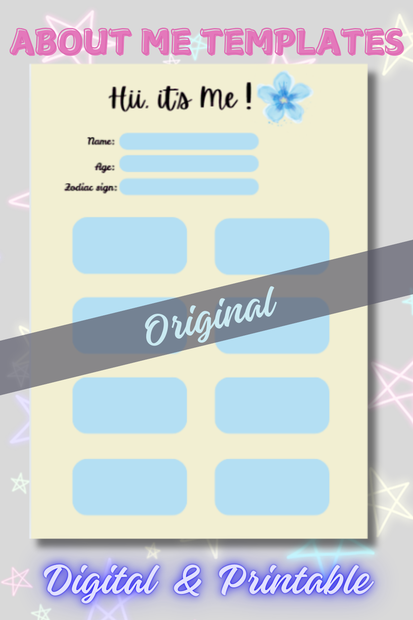 About Me Templates (Original Version) 