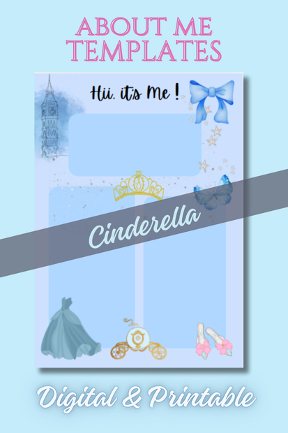 About Me Templates (Cinderella inspired) 