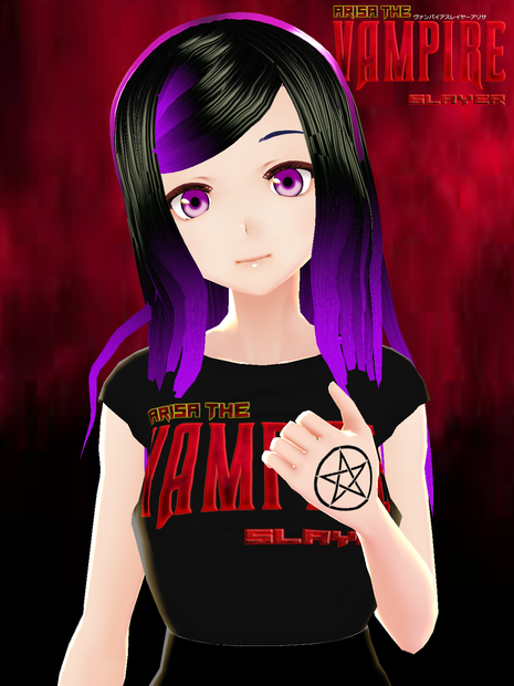 Vroid studio ng Arisa the vampire slayer model dl