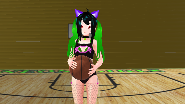 simple basketball court for xr animator and vrmposing desktop vroid studio
