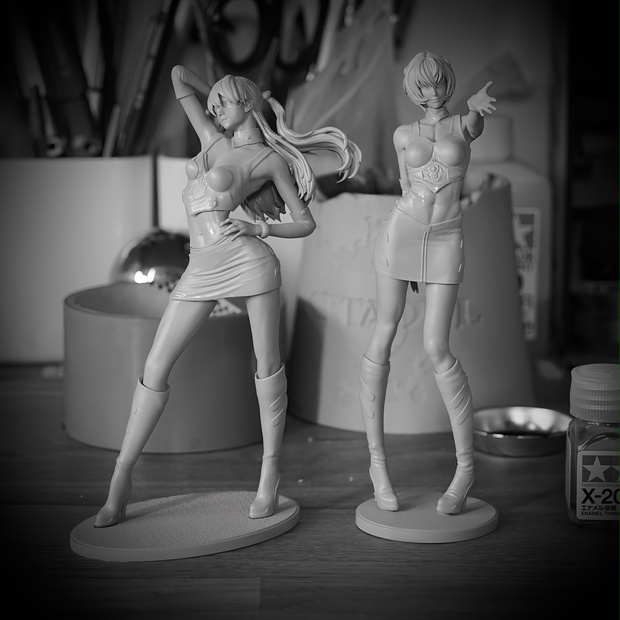 新世紀エヴァンゲリオン CHIYAN アスカ フィギュア ガレージキット 新世紀エヴァンゲリオン 式波 アスカバイク ガレージキット フィギュア