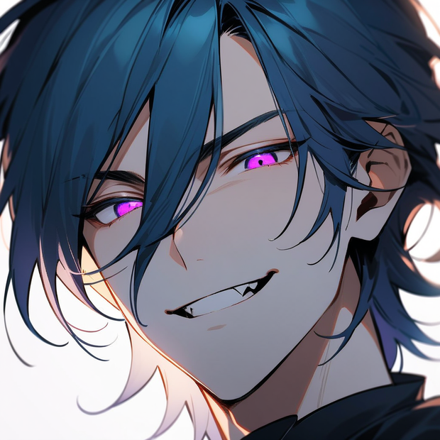 【アイコンセット】青髪男子