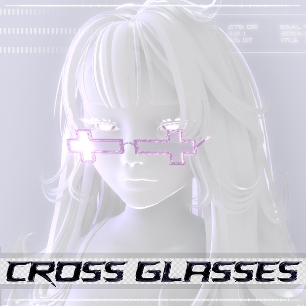 FREE VRChat Cross Glasses - awmi - BOOTH