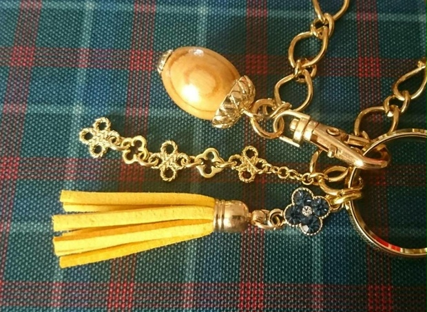 どんぐりカニカンチャーム　3個　④ どんぐりカニカンチャーム3個25