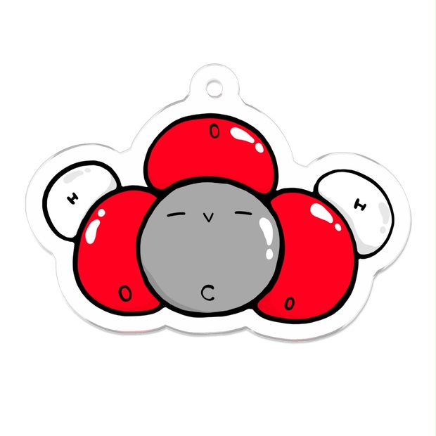 炭酸 のアクリルキーホルダー もちっと分子モデル 創作工房mucco Booth