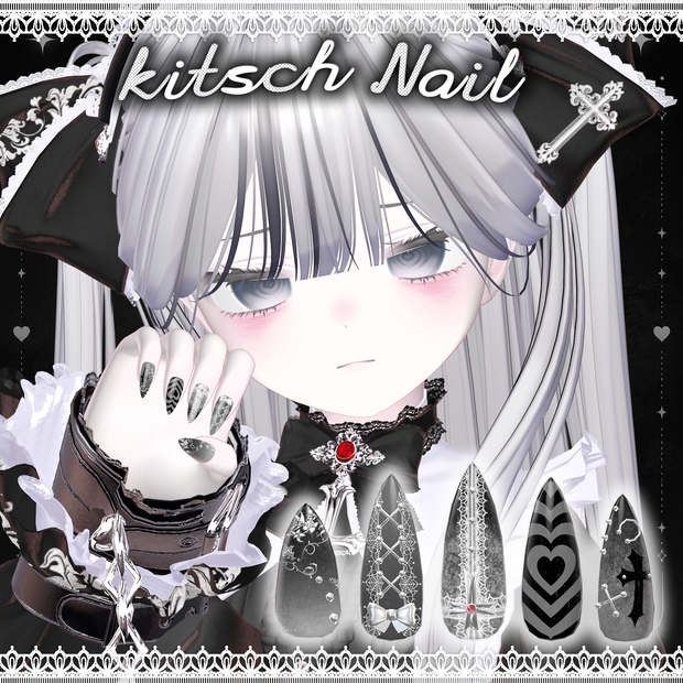 【12Avatars】Kitsch Nail ♰🖤