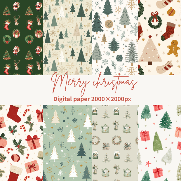 【デジタルペーパー】クリスマス仕様　Christmas digital paper