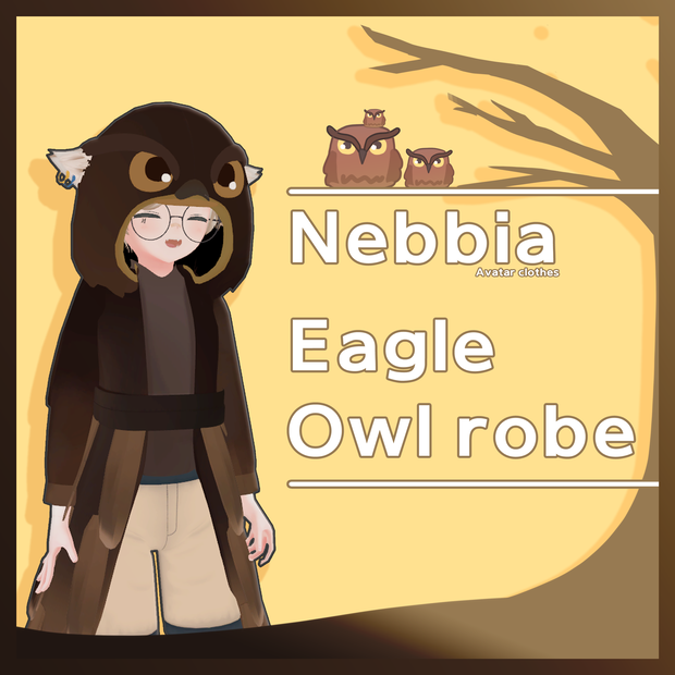 【3Dモデル】 [ネビア]Nebbia - Eagle Owl robe[🚫Stop selling]