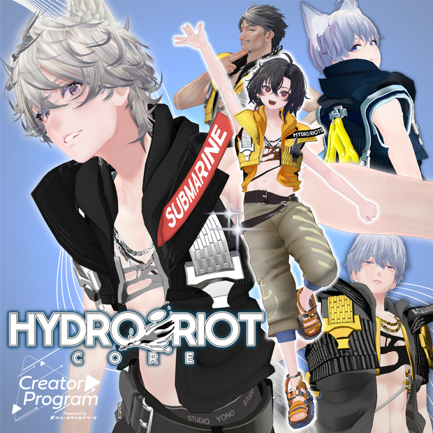 男性アバター向け衣装『Hydro/Riot CORE』 - By DEMITASS-KUN / CP2