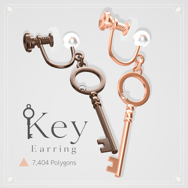 【オリジナル3Dモデル】Key Earring