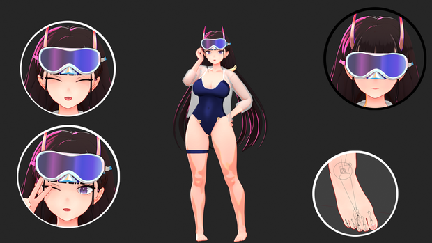 【MMDモデル】アズールレーン/ Azur Lane · Noshiro Swim