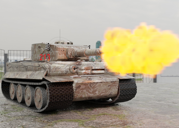 tiger1 戦車　fbx stl