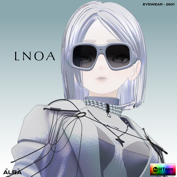 ALBA EYEWEAR 26-01｜サングラス＆眼鏡【VRChat想定・汎用】LNOA WHITE LABEL