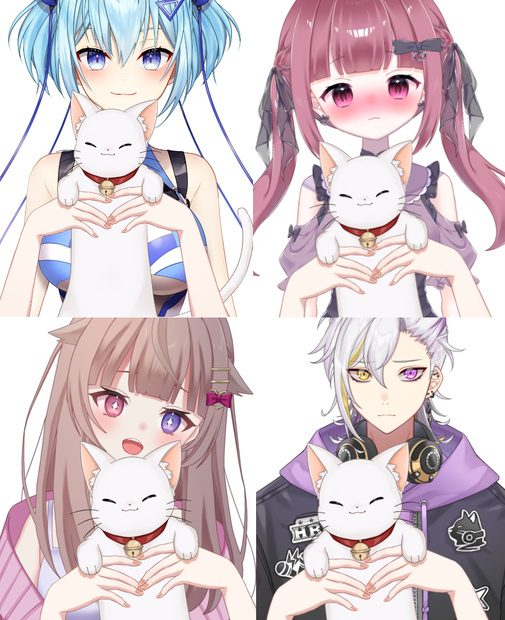 【Vtuber素材】のびのびねこの素材 −高画質＋商用利用権-