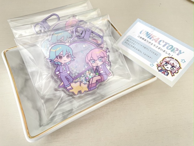 蘭マサグリッターオイルアクキー