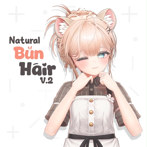 Natural Bun Hair [v2]🦡【10アバター対応】 - osori - BOOTH