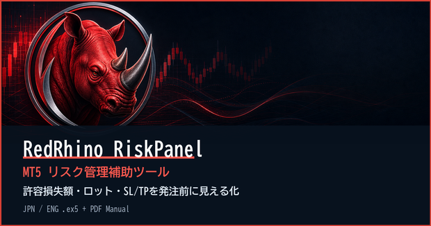RedRhino RiskPanel - MT5リスク管理補助ツール