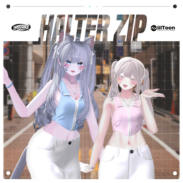 【6アバター対応】💙Halter ZIP💙