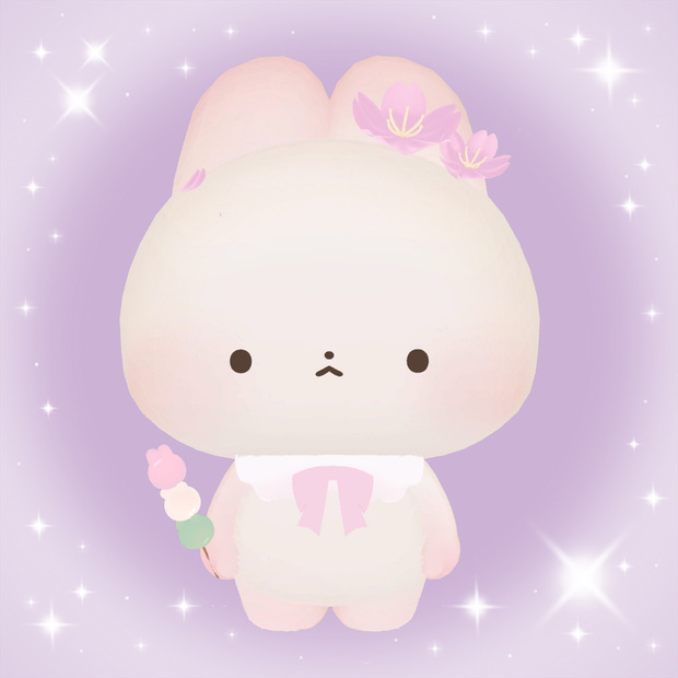 桜もち衣装（桜、お団子、リボン）わたこめこ、いぬいぬ、まろまげ