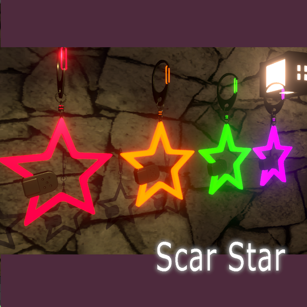 【３Dモデル】Scar Star【キーホルダー】