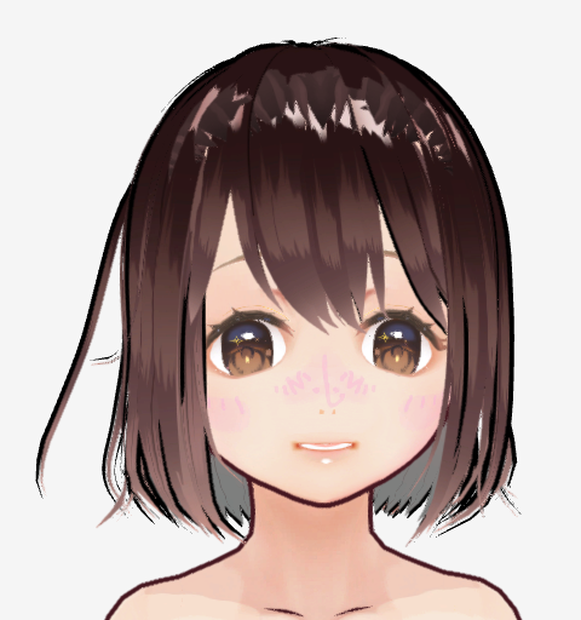 【.VRM&.PMX・オリジナル】第1弾mixfoolVヘアヌード素体6体セット　単体販売もしています