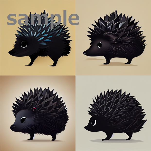 黒ハリネズミ（画像）
