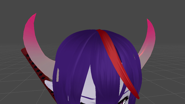 Demonic Bull Horns for VRChat / Blender