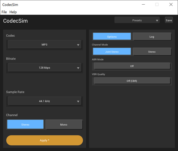 MP3など書き出し後の音質をすぐに確認できる！ CodecSim VST/Standalone