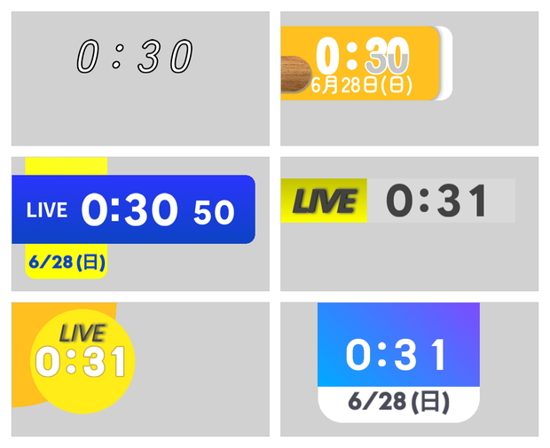 OBS Clock Plus OBS用時刻表示＆デザイナー