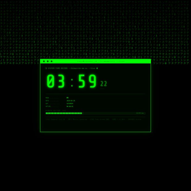 [OBS Widget] HTML Digital Clock — Matrix Hacker 💻