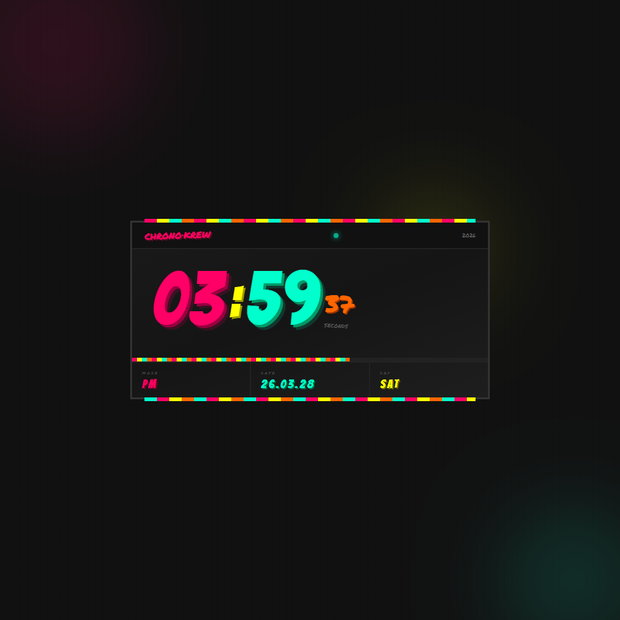 [OBS Widget] HTML Digital Clock — Graffiti 🎨