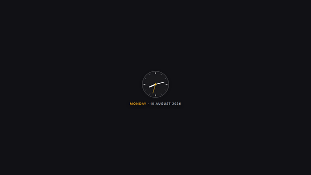 Minimal Clock Widget — Analog | OBS Browser Source Overlay