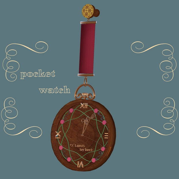 【VRChat想定】pocketwatch  懐中時計【3D装飾品】 