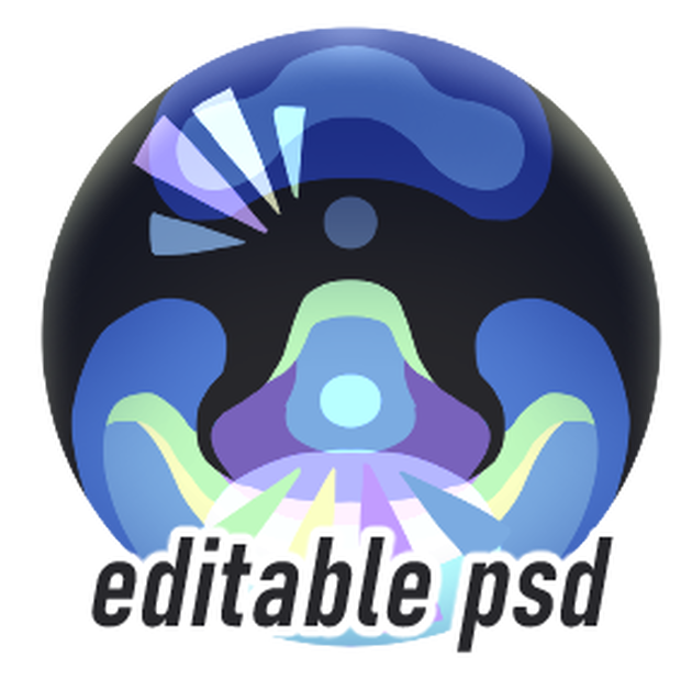 Editable PSD / CSP File Vroid Iris Texture [Wobbly Style~]
