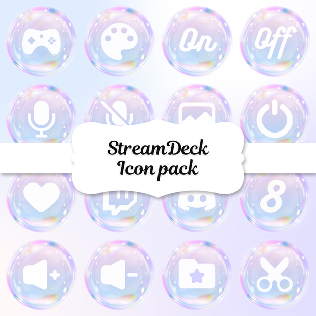 StreamDeck アイコンパック 100個【dream bubble】