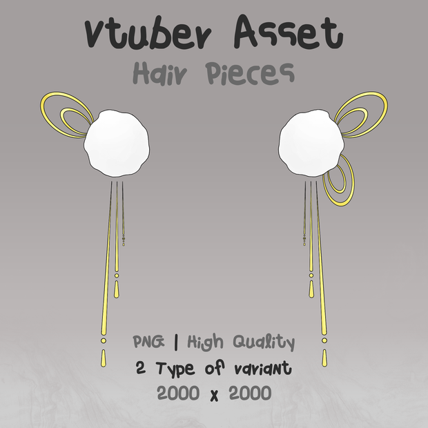 VTuber Asset | Fantasy Hair Pieces / Fantasy Hair Pin (2 Types)