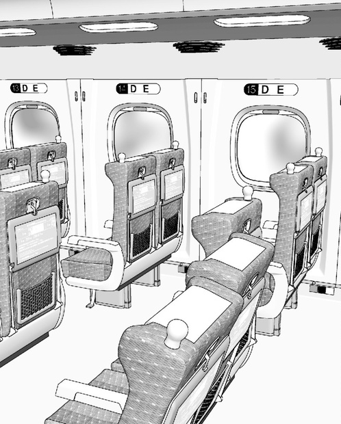漫画背景 新幹線車内 Alumin2 Booth
