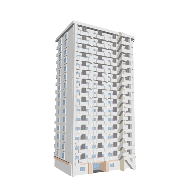 ３Dモデル　シティマンション01