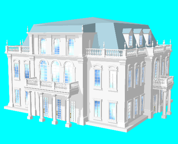3Dモデル　洋館03