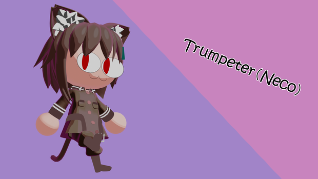 【Blender】ネコアルク風トランペッター / Neco Arc Trumpeter