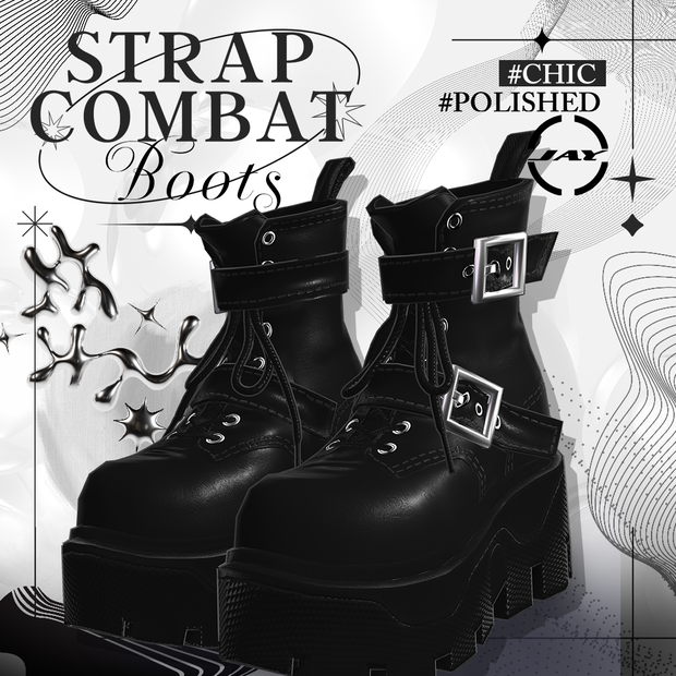  Strap Combat Boots 「MANUKA」「KARIN」「LiME」「MOE」「KIKYO」「MAYA」「SELESTIA」