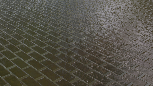 レンガテクスチャセット(Model,BaseColor,Normal,AO,Roughness)