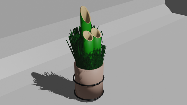 門松 3Dモデル Blender kadomatsu 3DModel