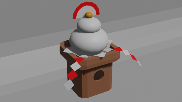 鏡餅 3Dモデル kagamimochi Blender 3DModel