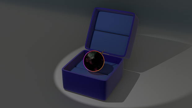 【3D装飾品】宇宙色のピアス　earring-piece of COSMOS